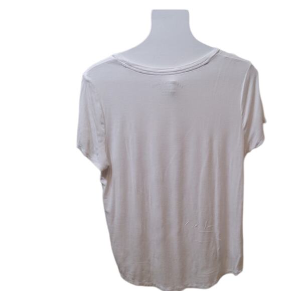 .Aeropostale Seriously Soft Perfect Crew Pocket Tee Size XL White - Picture 5 of 5